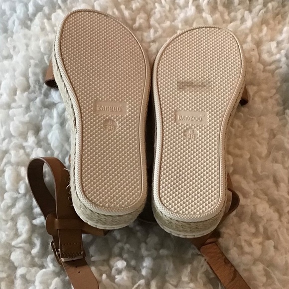 Bamboo ankle strap espadrille summer sandals size 8 - Picture 4 of 4